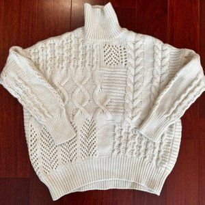Athelta Oversized Cashmere Blend Turtleneck Sweater